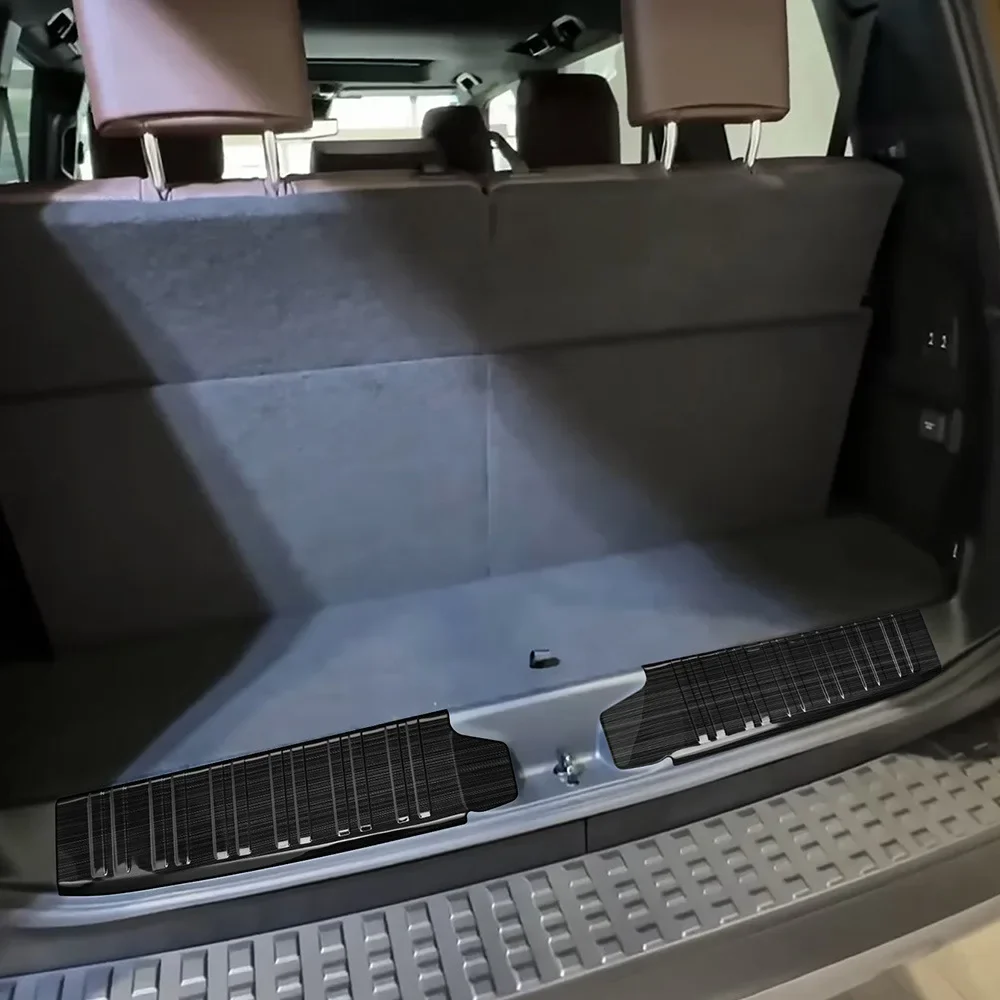 

Автомобильные аксессуары для Toyota Prado LC250 2024 2025, внутренняя защита заднего бампера из нержавеющей стали, накладка на порог багажника, накладка на порог