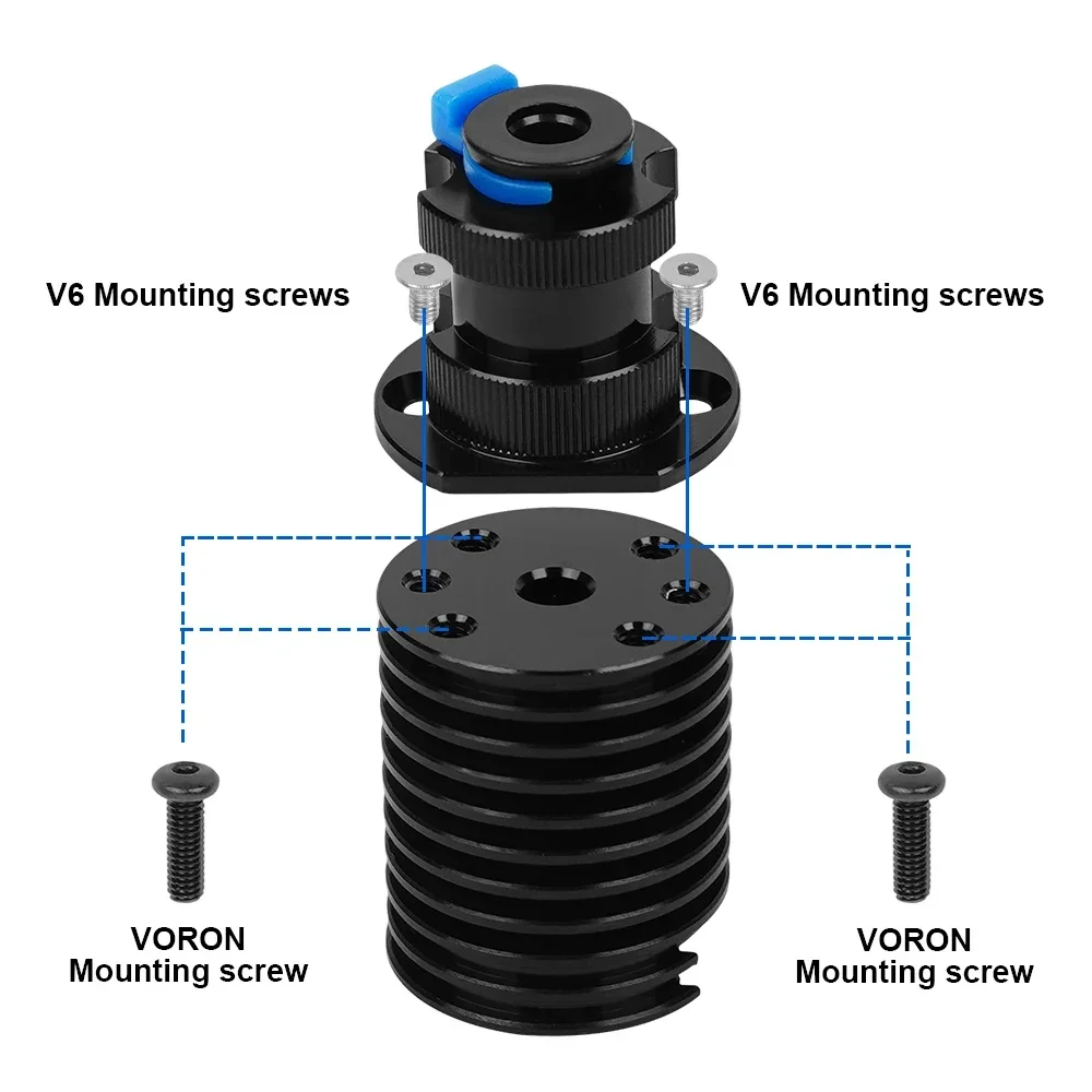 Imagem -05 - Aquecimento Rápido Kit Hotend Cerâmica Hotend Aquecedor Mudança Rápida Biqu h2 V2s Creality Ender v2 Pro Voron Atualizado E3d Atualizado