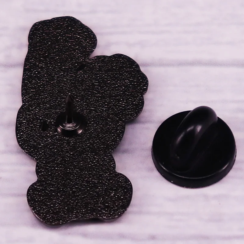 Curly ear cartoon puppet bunny enamel pin rabbit brooch badge Backpack Collar Pins Hat Jewelry accessories anime role