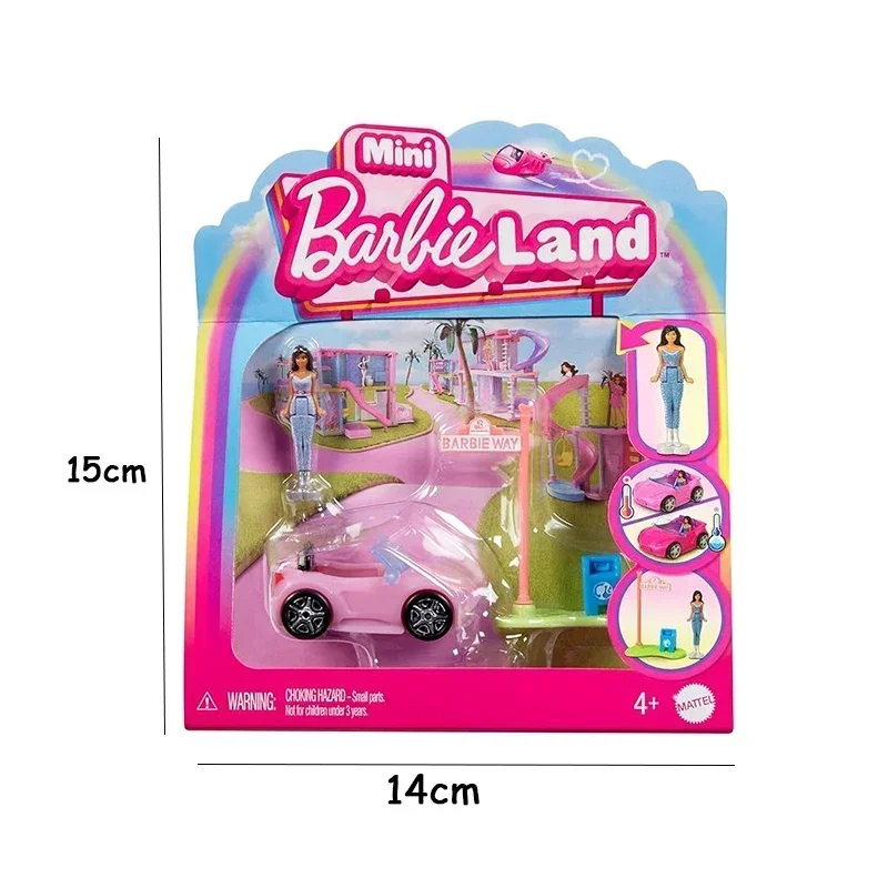 Original Barbie Traffic Vehicle Mini Barbieland Color Change Dream Camper Car Boat Plane Girls Toys Diy Dolls House Accessories