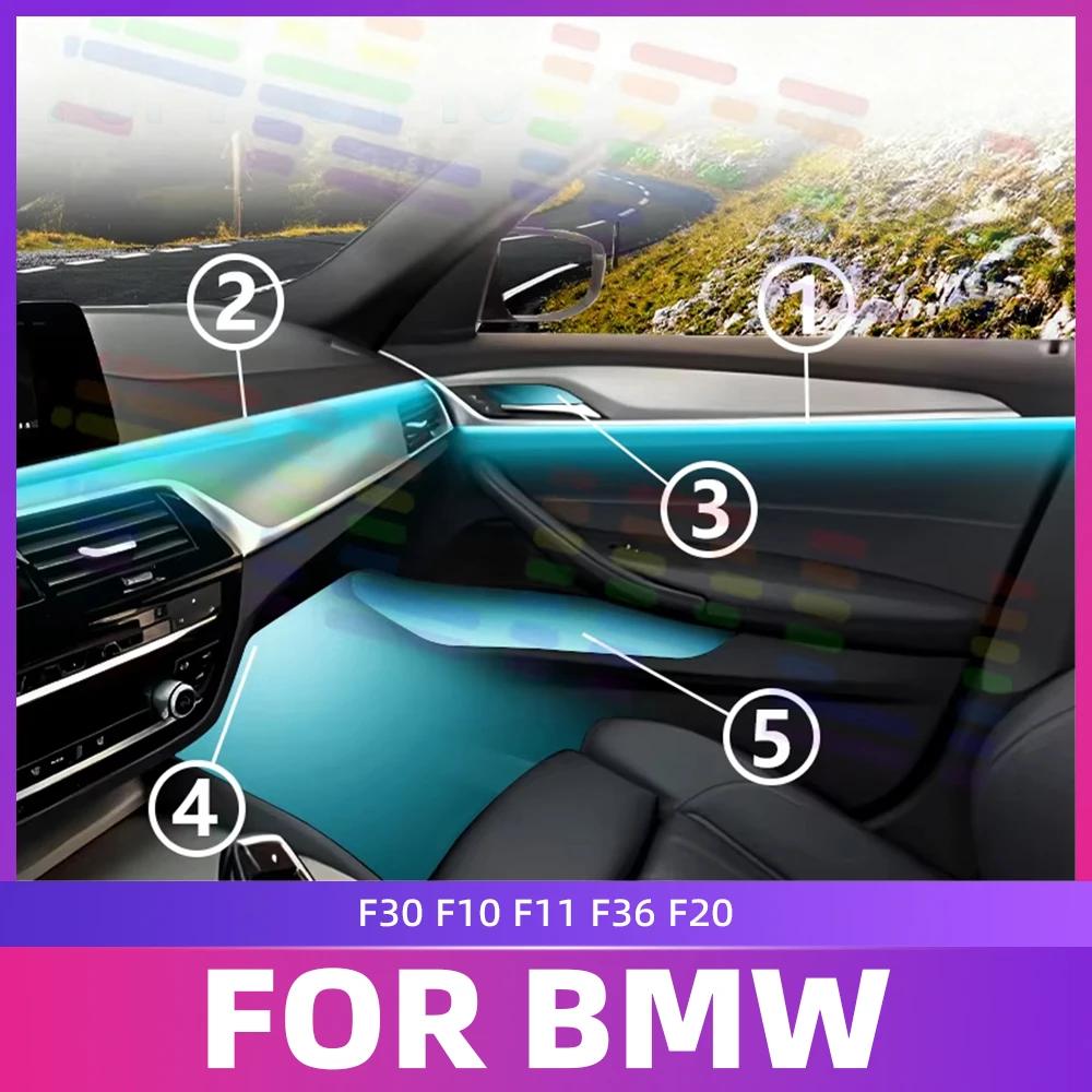 

Многосценный акриловый светодиодный комплект с предустановками приложения для отдыха и вечеринки с плавным затемнением для универсального динамического света для BMW F30 F10 F11 F36 F20