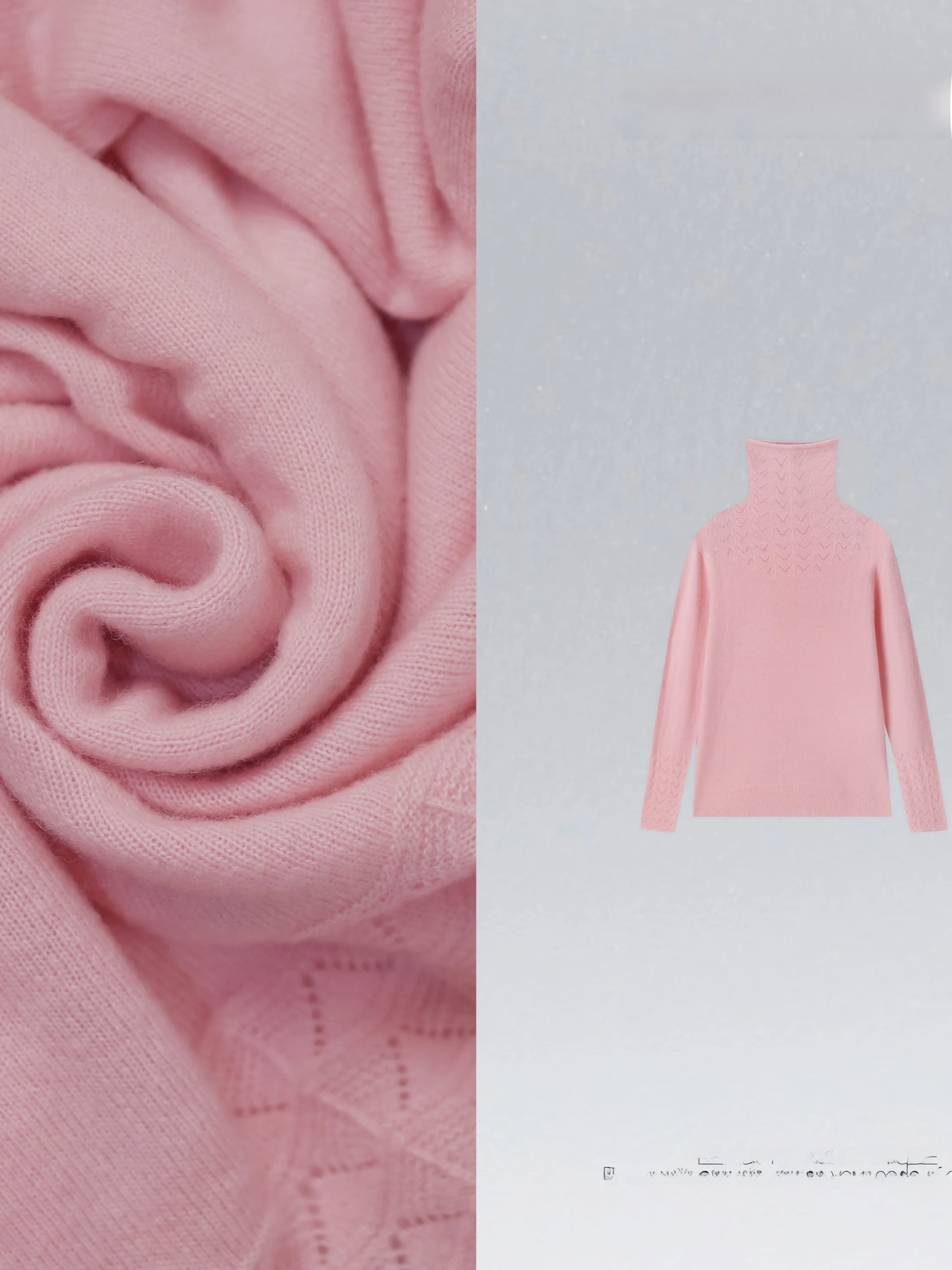 

Laid-ba Camere Wool Blend High Collar Top Hollow out Design Loose Fit Women's Knitwear Casual Spring Online Exclusive