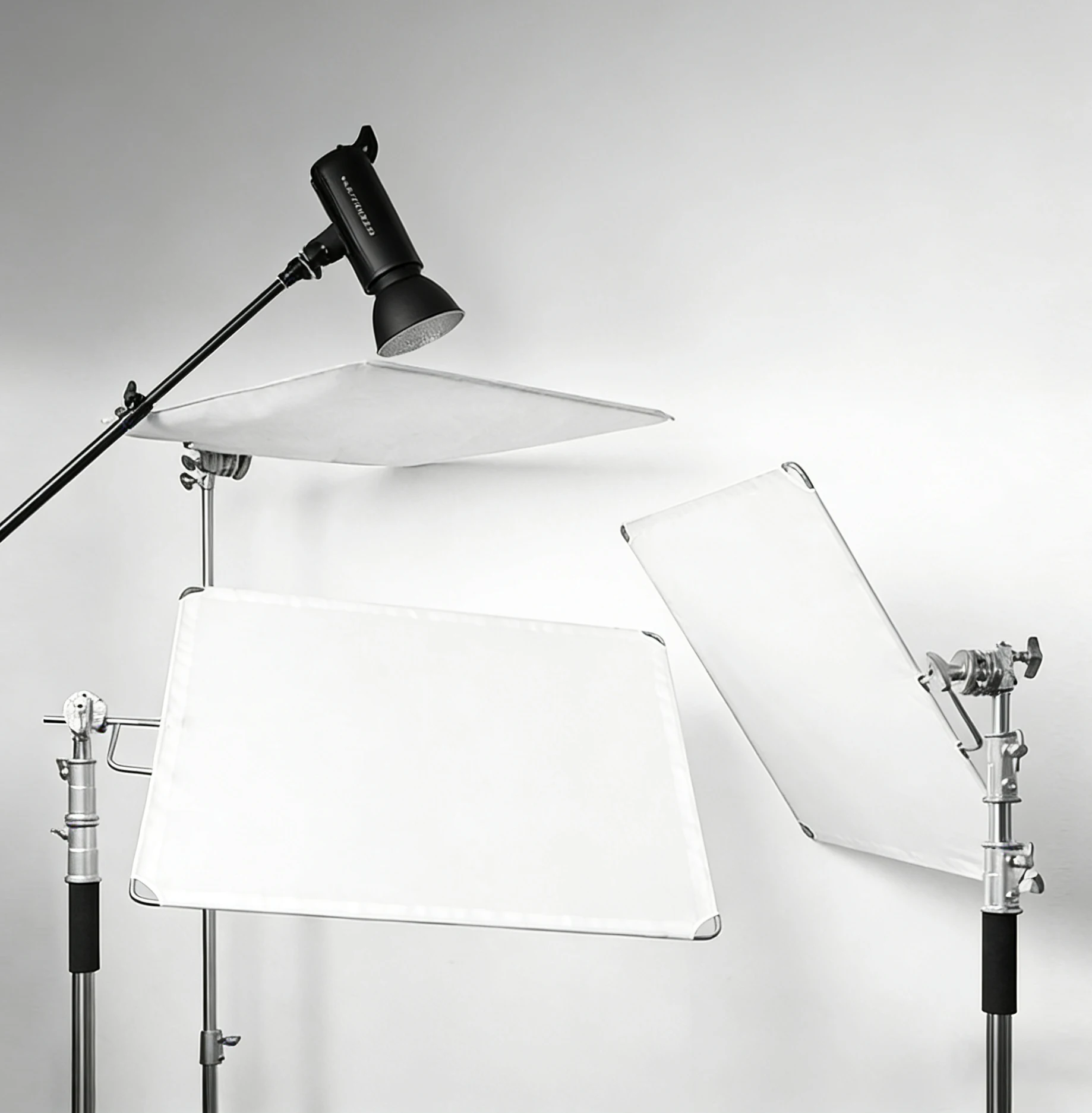 إطار لوحة ناشر العلم المعدني أسود أبيض عاكس القماش لإضاءة التصوير الفوتوغرافي في الاستوديو #6