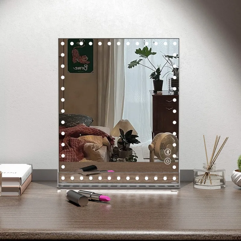 

Hollywood 10''x 12'' Makeup Vanity Mirror with Lights, Bluetooth, and Detachable 10X