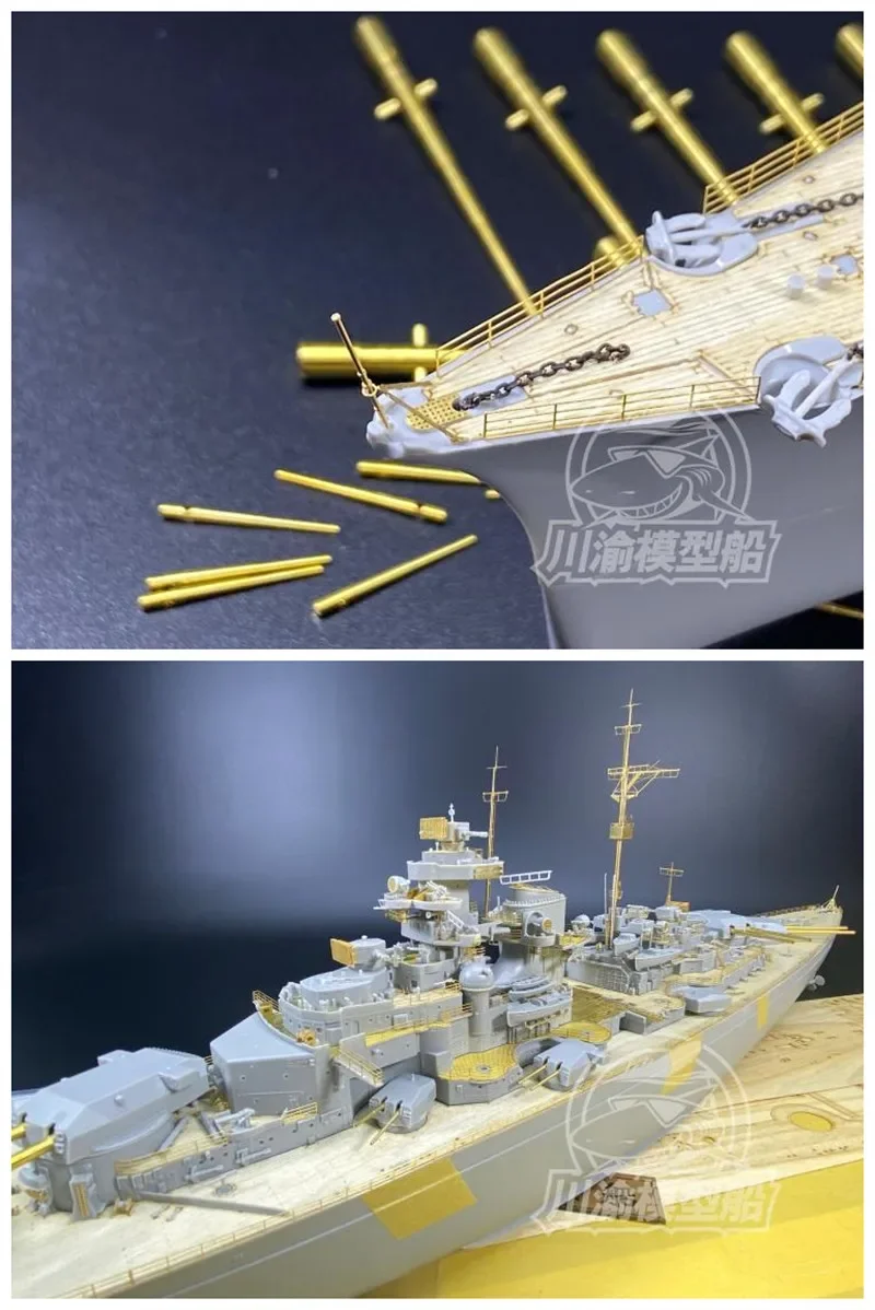 1/350 Scale Upgrade Set Detail Set for Trumpeter 05358 German Bismarck Battleship Model Kit CYE022 Assemble