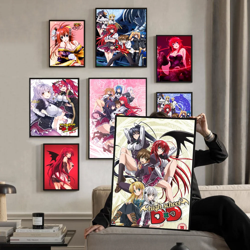 Anime High School DXD Classic Vintage Posters HD Quality Wall Art Retro Posters for Home Room Wall Decor