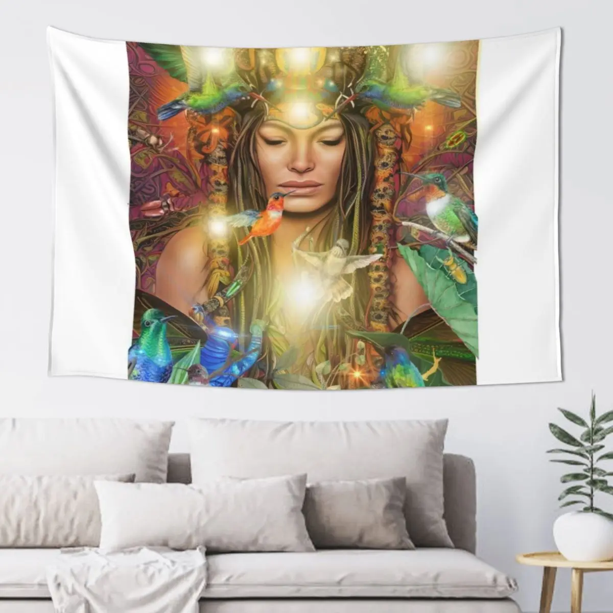 

The Ayahuasca Goddess Tapestry Room Decoration Korean Style Wall Hanging Decor Bedroom Organization And Decoration Tapestry