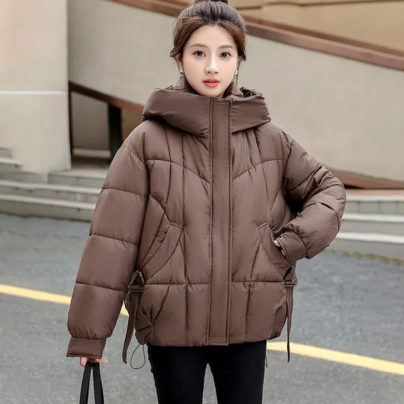 

Plus-size Women's Down Cotton Jacket, Hooded Parka Cotton Clothes, New Winter Thicke Warm Jackets, Loose Female Quilted Jackets