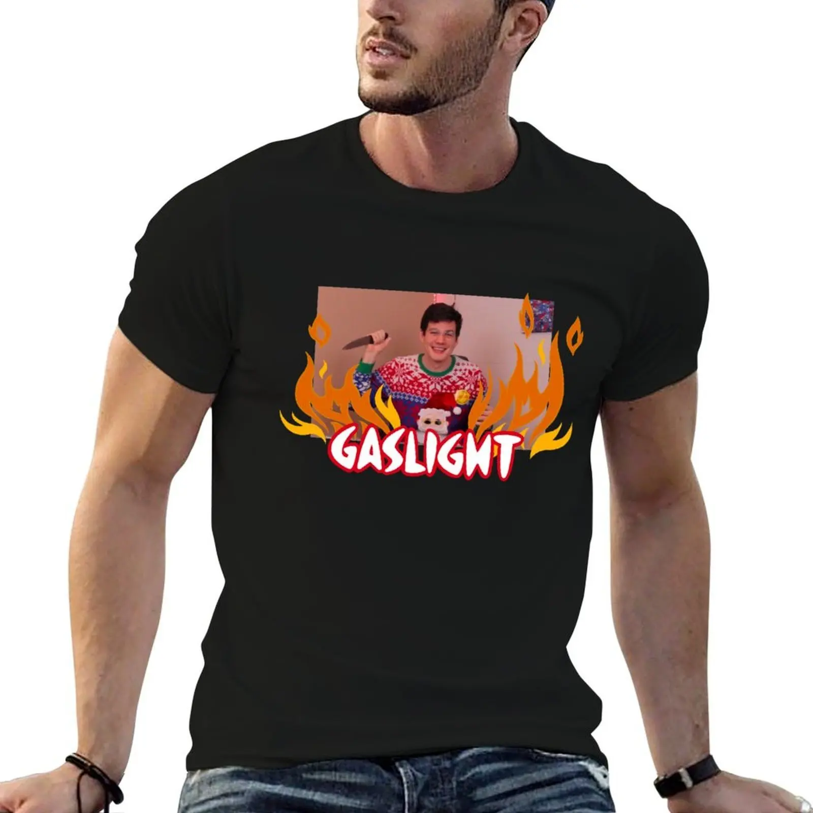 ted nivison gaslight T-Shirt gifts for boyfriend vintage plain white t shirts men