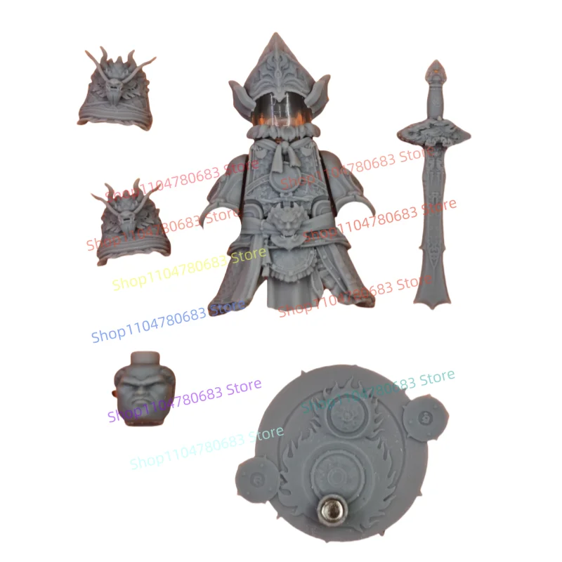 MOC Erlang Shen Mini Beeldjes Pop Assemblage Bouwstenen Chinese Mythologie Assemblage Model Ornament Educatief Speelgoed Cadeau