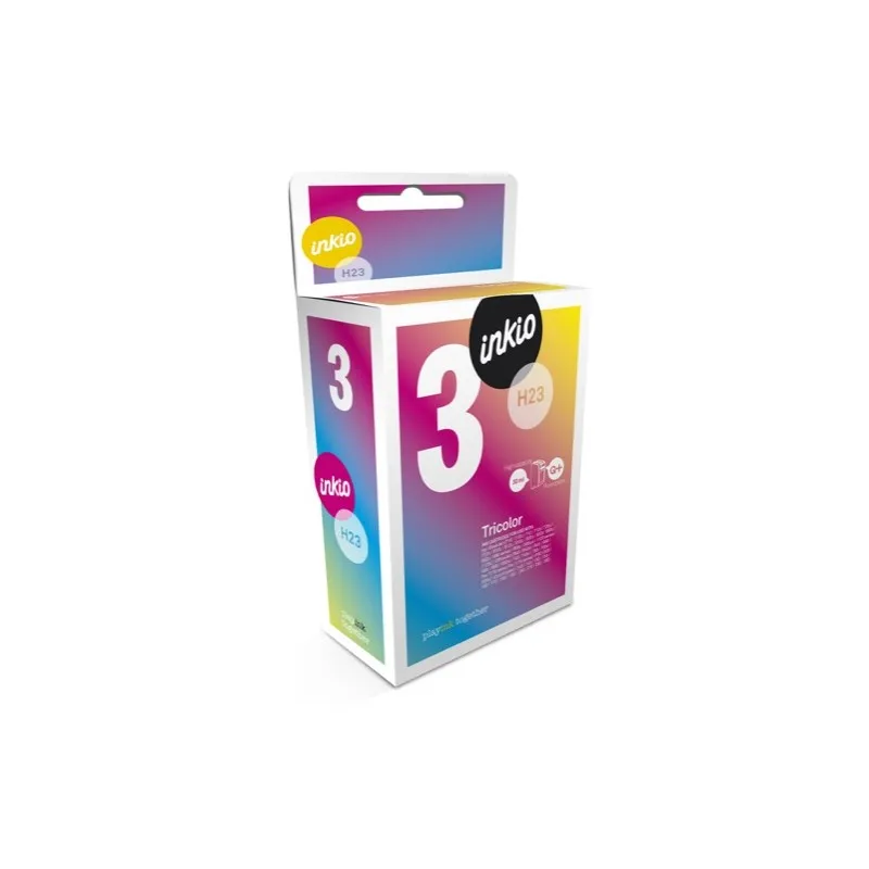 Recycled ink cartridge HP 3 colors H23, replaces a C1823D n ° 23 CH23R 8400250019623 imprimirbien.com