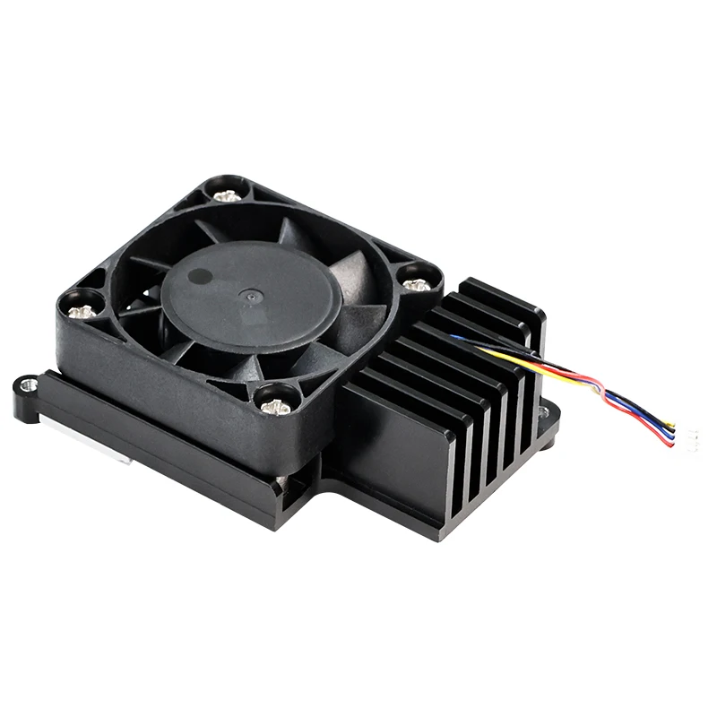 Raspberry Pi 5 Aluminum Case Self-design Active Cooler Black Passive Cooling Shell with PWM Fan Silicone Heatsink Radiators