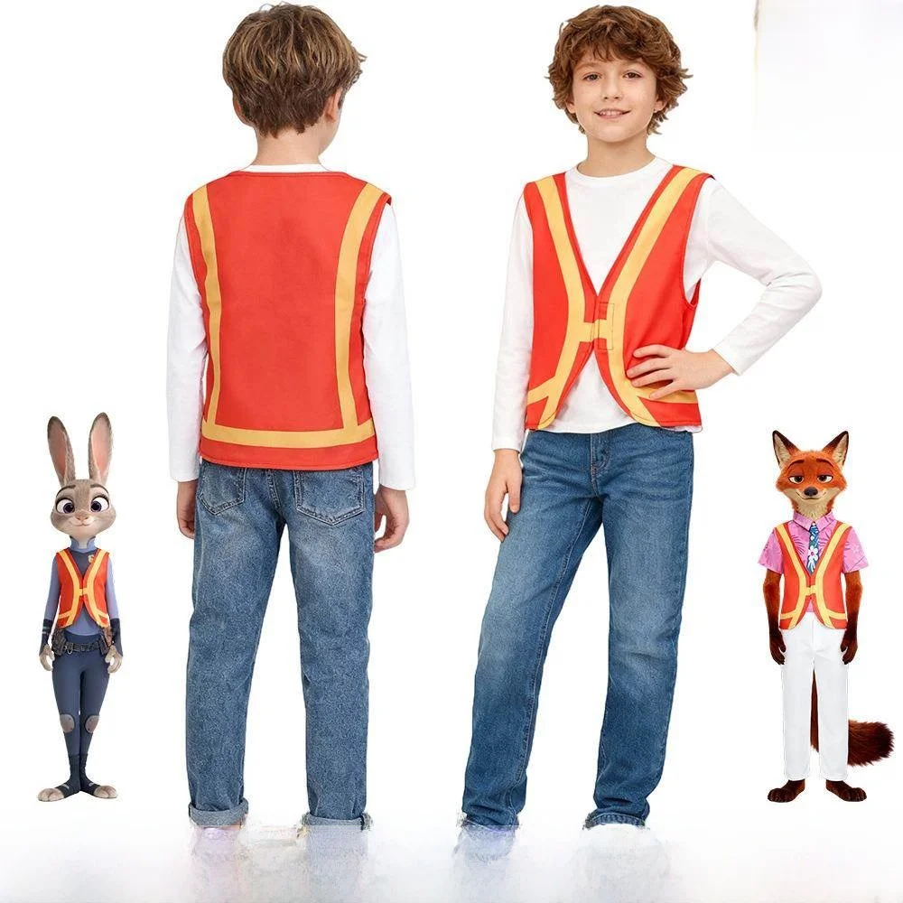 

Zootopia Judy Niki Traffic Commander Vest Halloween Role Play Children's Performance Costume Stage Wear