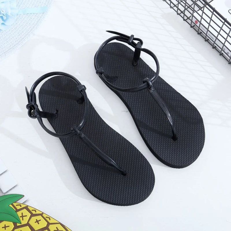 Flip Flops Shoes for Women Sandals Summer 2024 Slippers Flat Sandals Luxury Ladies Flat Flip-flop Roman Shoes Sandals Slides