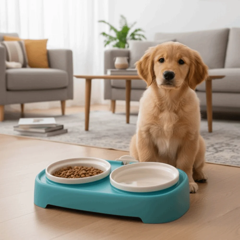 

Pet Supplies Slanted Pet Feeding Bowl Anti-Flip Detachable Pet Slow Feeder Bowl Wall-mountable Cat Food Bowl Home