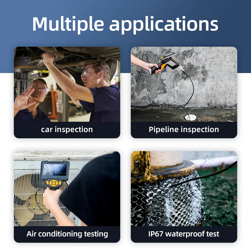 Imagem -06 - Noyafa 1080p hd Endoscópio Industrial Portátil com mm Dupla Lente 4.3 Tela Tubo Inspeção Endoscópio Ip67 à Prova d Água Endoscópio