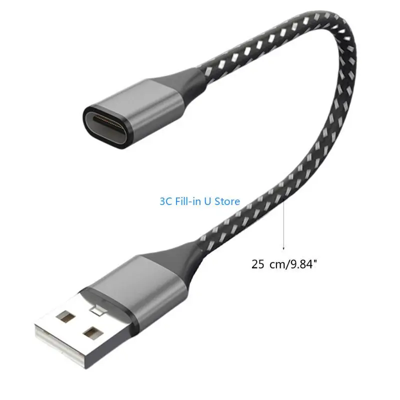 G8TA USB C fêmea para USB Adaptador masculino Tipo C para USB 2.0 Adaptador conversor transferência dados do carregador