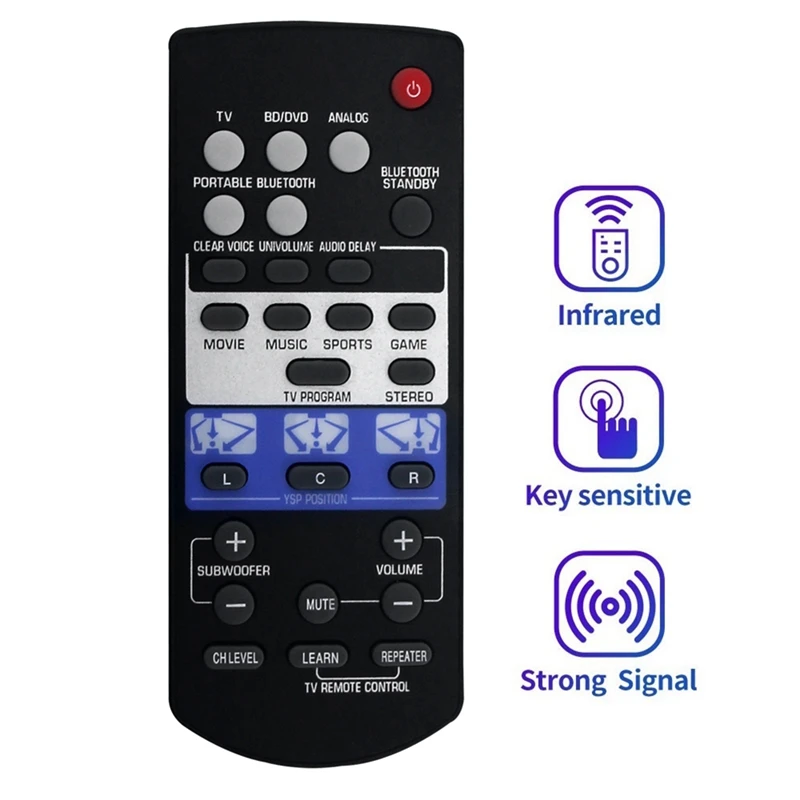 Replace FSR80 ZG80760 Remote Control For Yamaha Soundbar YSP-1400BL YSP1400 YSP-1400 Audio System