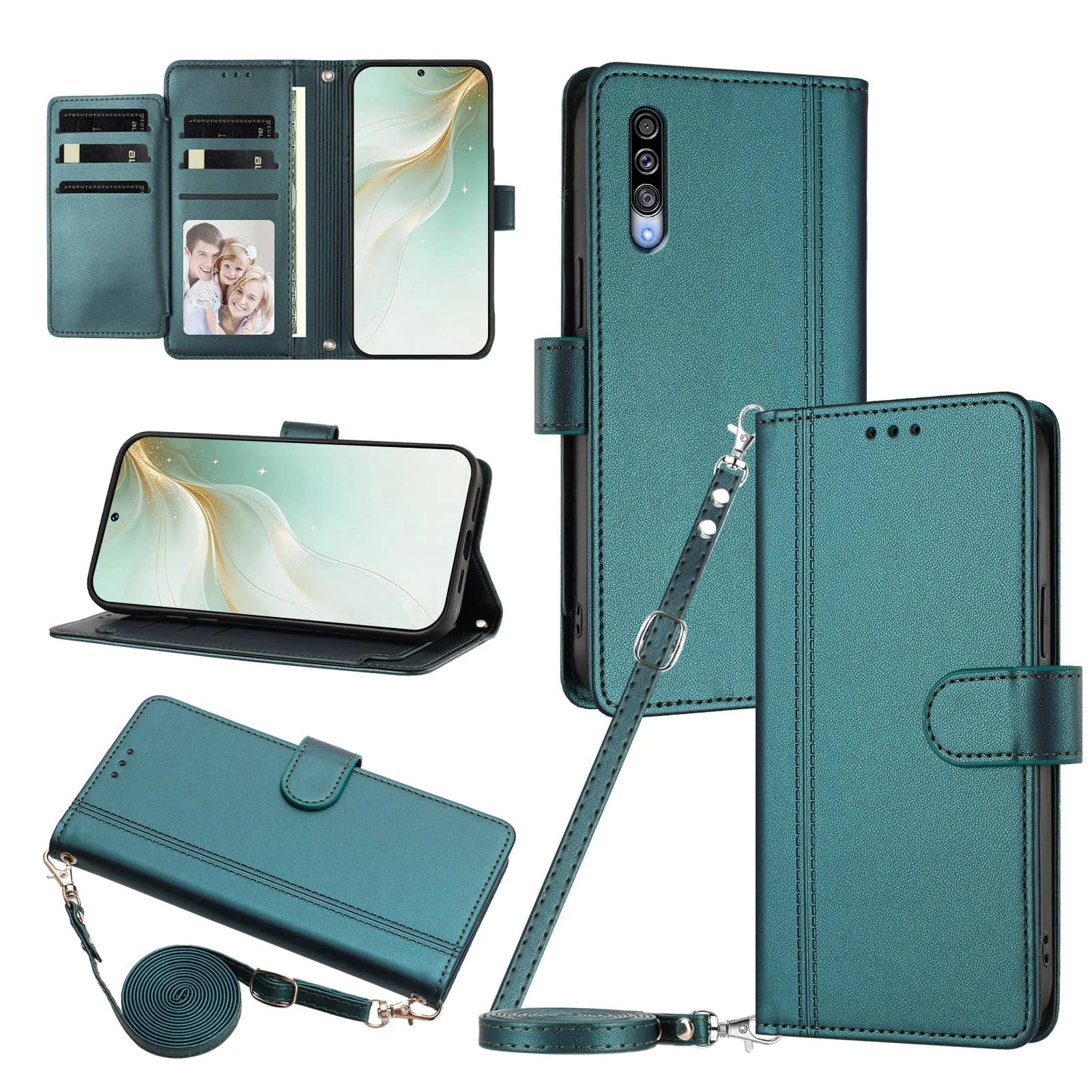 Wallet Case for Samsung Galaxy A56 A37 A36 A35 A34 A33 A32 A40 A42 A50 A30S Cover Slim Flip Magnetic Clasp with Kickstand Case