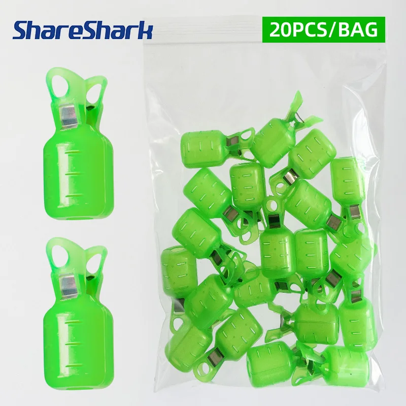 Image of ShareShark 20 Stück/Beutel Zwei Größen Tintenfisch-Jig-Haken-Schutz Angelköder-Abdeckungen Sicherheitskappen für Meeresangelhaken