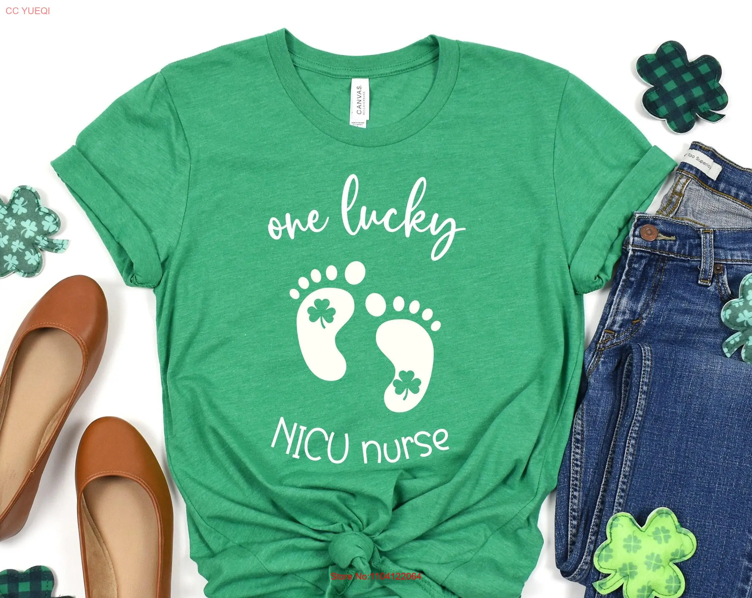 

Рубашка Nicu St Patricks Day T One Lucky Nurse с длинными или короткими рукавами