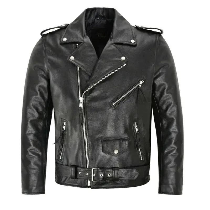 

Men's PU Leather Jacket Five Sleeve Long Other Material Composition Resistant to Deformation Spring Season Fashion Menswear