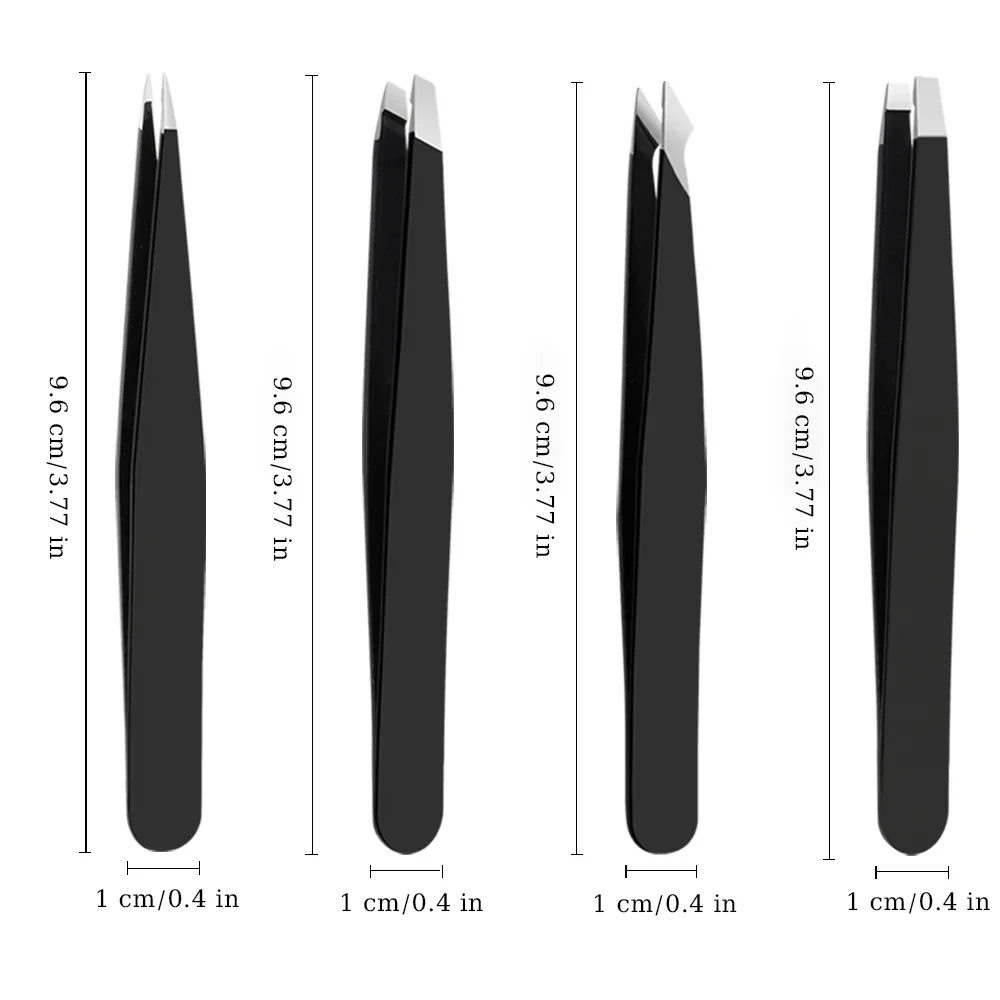 2/4Pcs high-quality Steel Eyebrow Tweezers Hair Removal Clip For Eyelash Extension Professional Tweezer Makeup