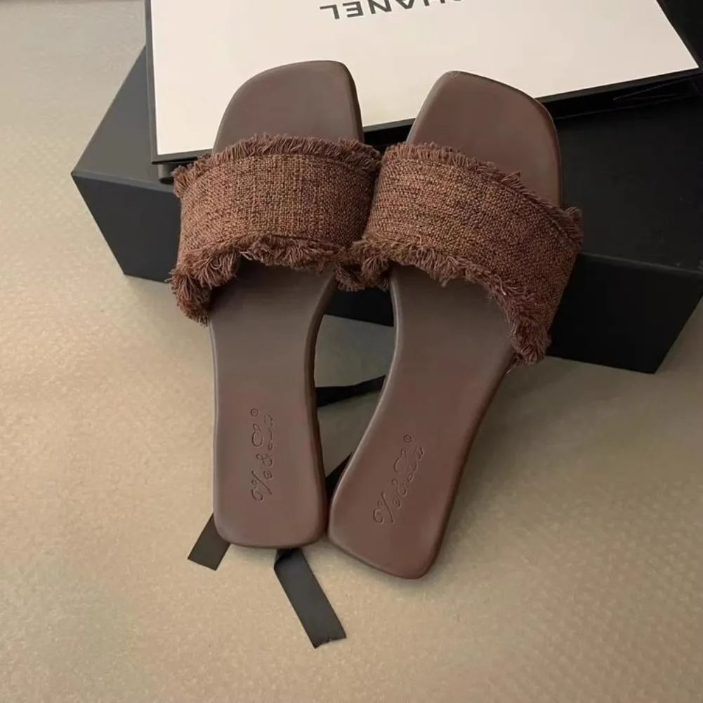 Frauen Hausschuhe Einfarbig Open-toe Set Fuß Urlaub Strand Flache Sandalen Casual Flip-Flops Sommer Indoor Frauen Rutschen schuhe