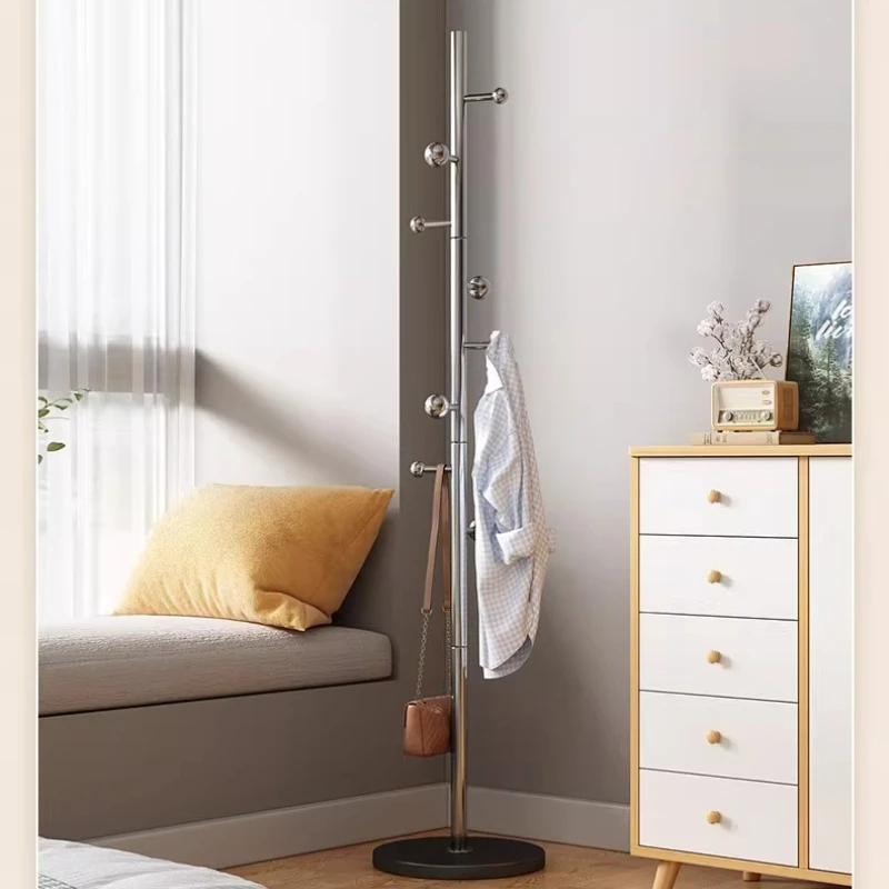Elegant Freestanding Clothes Rack Modern Stainless Steel Coat Stand Luxury Garment Organizer