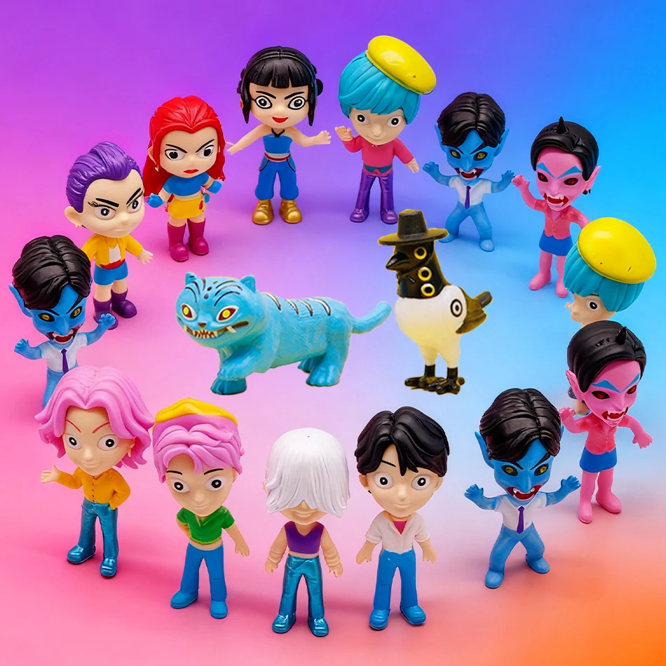 

12 шт./компл. Kpop охотники на демонов, экшн-фигурка, игрушка Дерпис, тигр Руми Мира, зуи, киска, фигурка куклы для фанатов, подарок