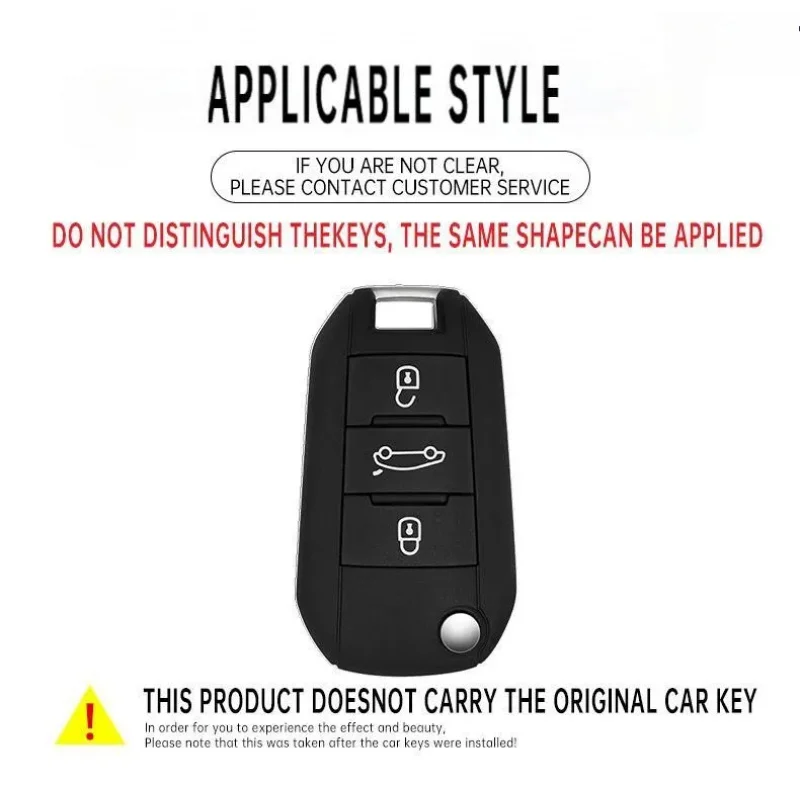 Car Flip Folding Key Case Cover Shell Fob For Citroen C3 C4 Berlingo 2021 For Peugeot 208 2008 301 308 3008 RCZ 508 408 2008 307