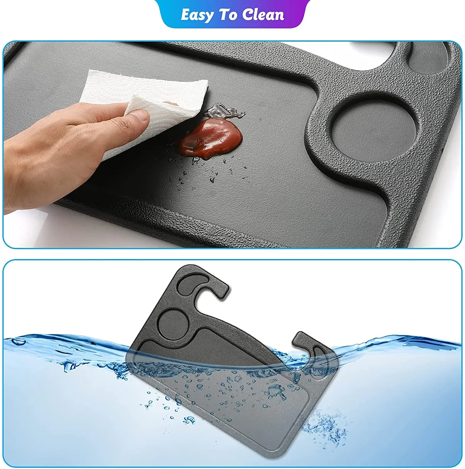 Picture 7: Car Steering Wheel Dining Table Auto Multi-functional Dinner Plate Drink Holder Writing Desk Multi-functional Cars Storage Rack