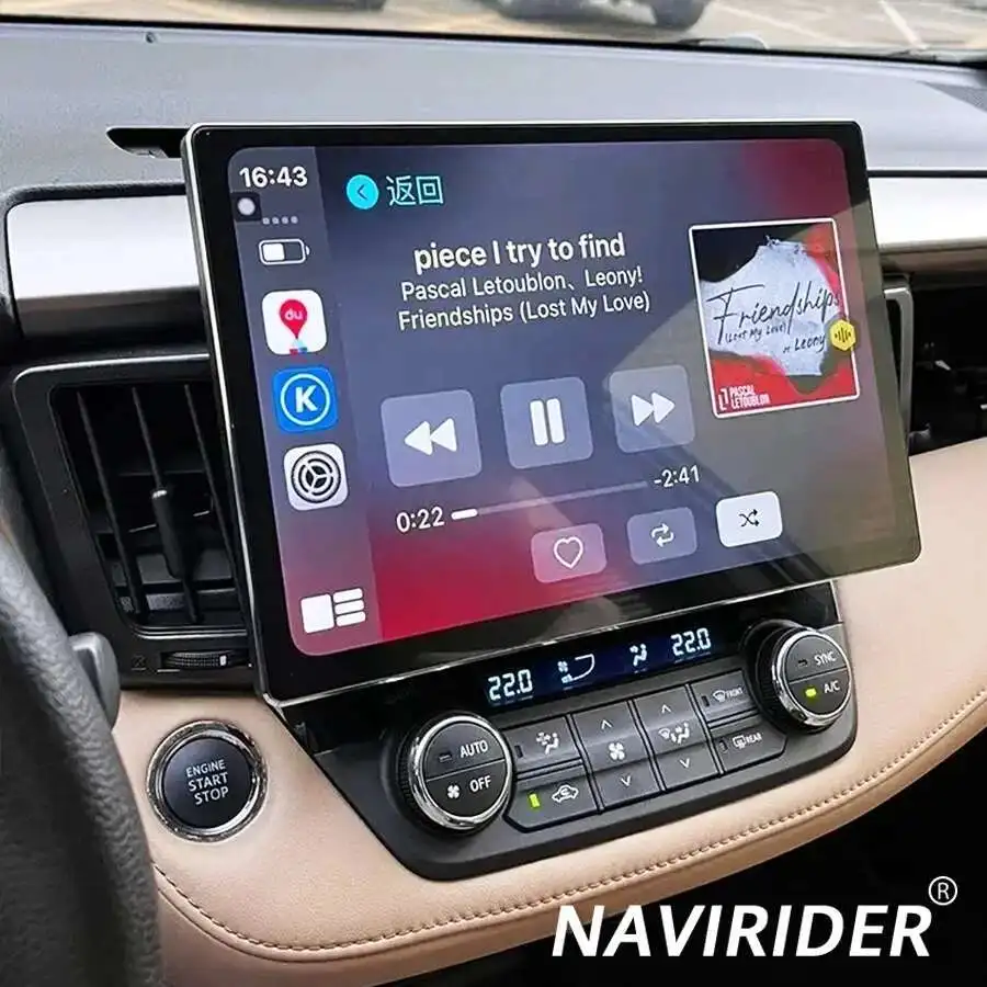 Grand écran Qled de 13.3 pouces, Android 14, pour Toyota Rav4 2013 2017, Navigation Carplay, GPS, autoradio, lecteur vidéo, unité principale stéréo 4G