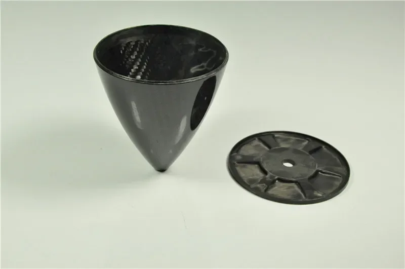 Spinner en fibre de carbone modèle RC, sans bouche avec plaque arrière, traitement 3K, multi-taille, 1 pièce