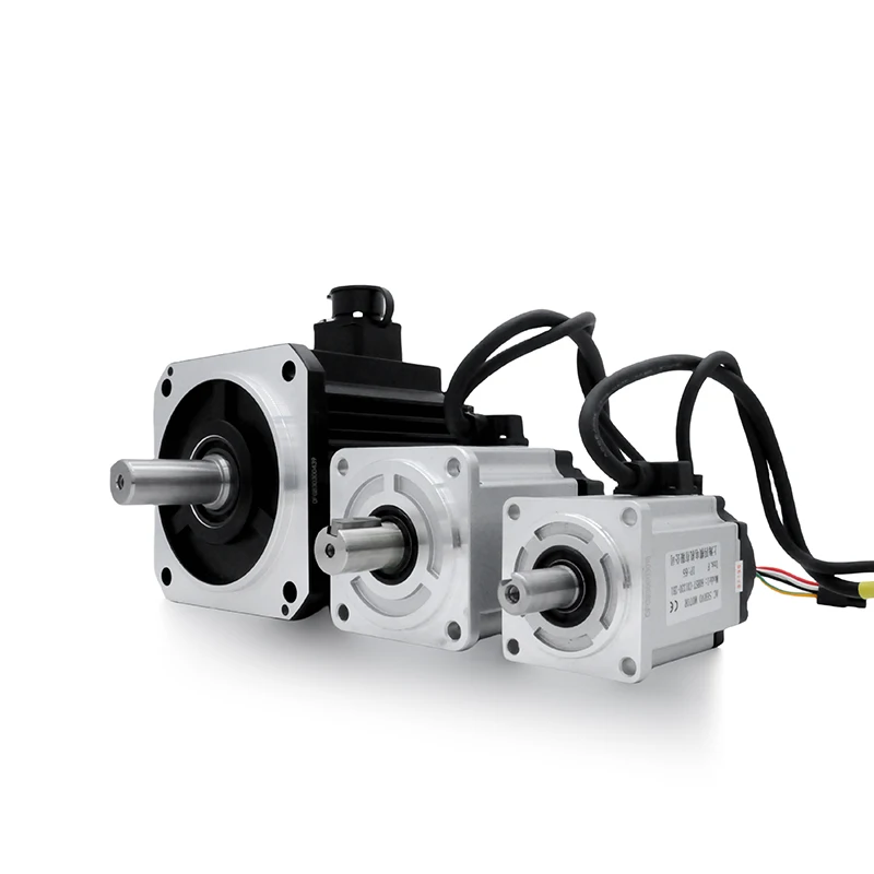 

220V Ethercat control 80mm 750W AC motor servo system and driver 17-bit absolute encoder 1kw 3.2nm 3-phase