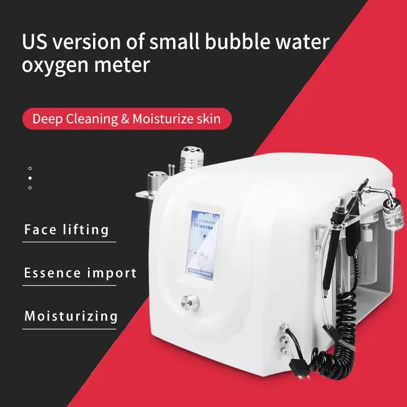 

Функциональная настольная машина для омоложения кожи 4 в 1, небольшая дермабразия с пузырьковой водой и супер всасывающей машиной для шелковой пилинга