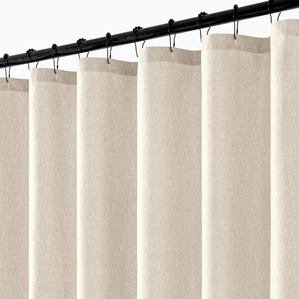 

Extra Long Shower Curtain, 108 Inch Long Heavy Duty Boho armhouse abric Shower Curtain Set with 12 Metal Hooks, Waterproo Decor