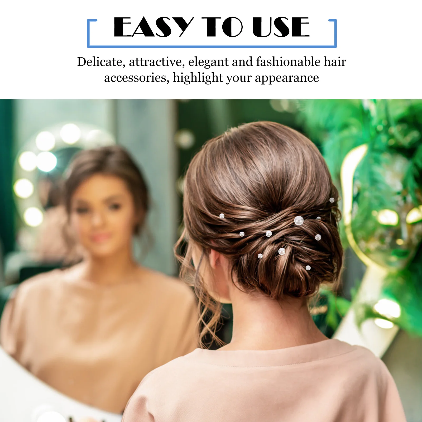 

Pearl Hairpins Bobby Pins Accessories for Bridal Wedding Party Prom Crystal Pearls Hair Forks Elegant Hairstyle Tools Stylish