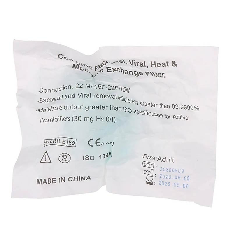 Durable General Disposable Breathing System Filters Bacteria Filter HME HEPA Ventilator Accessories Moisture Heat Exchanger