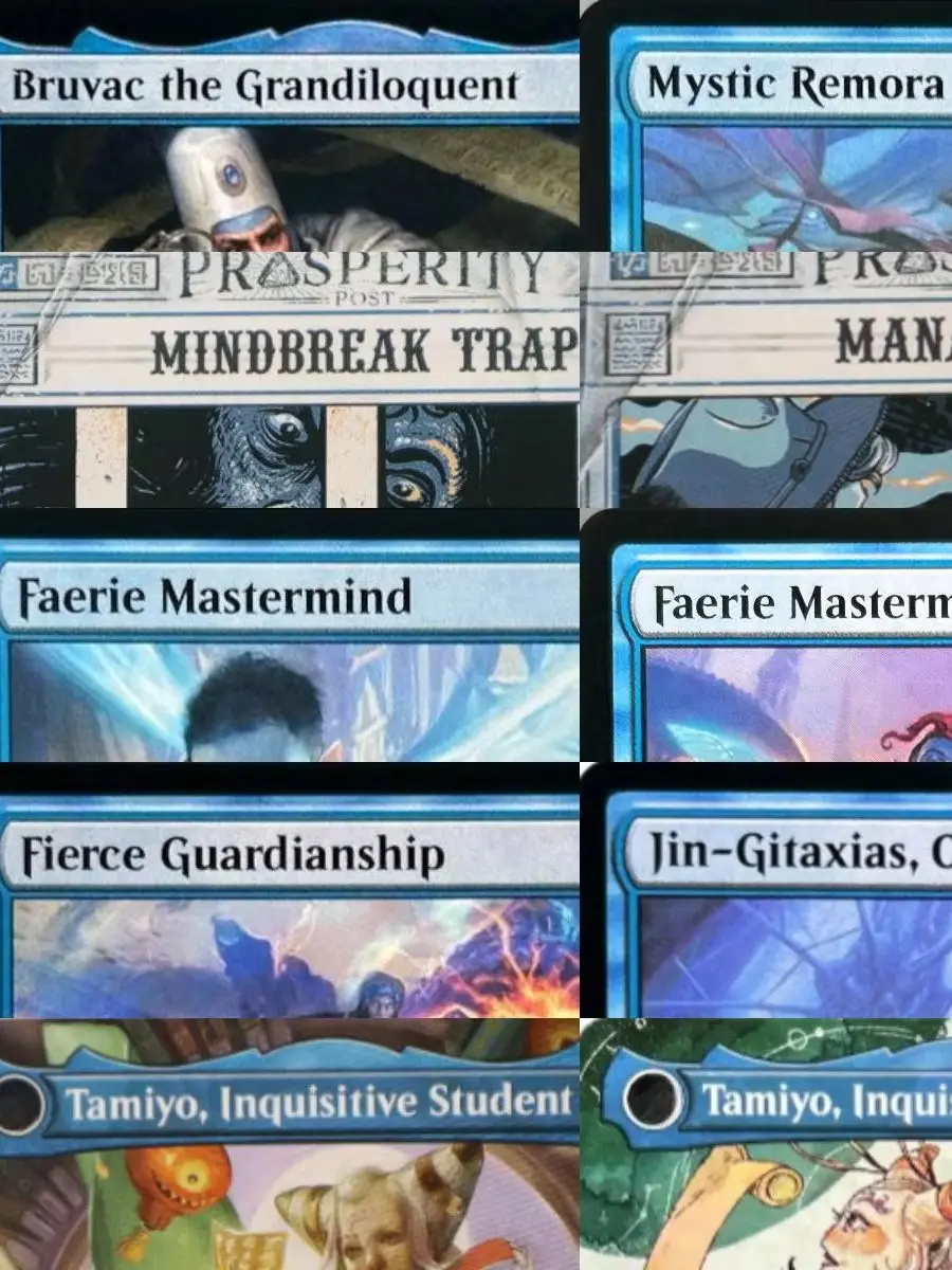 LK11 Emeritus of Ideation Mana Drain Time Warp Thassa's Oracle Mystic Remora Hochwertige TCG Proxy-Karten (Black-Core) – Detail 1