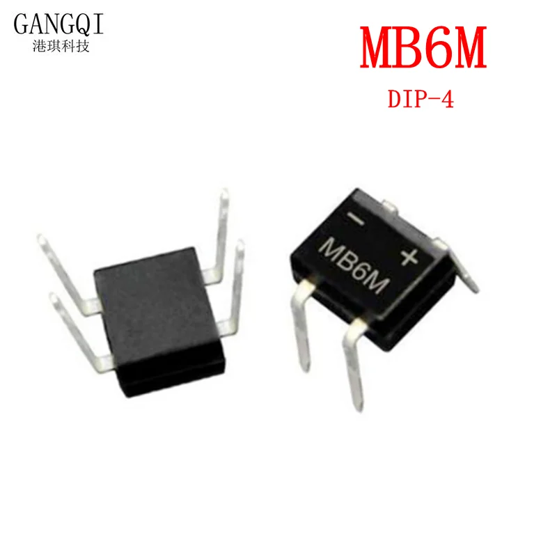 20PCS MB6M DIP-4 MB10M DF06S SOP4 Bridge Rectifiers 600V 0.5A New  In Stock