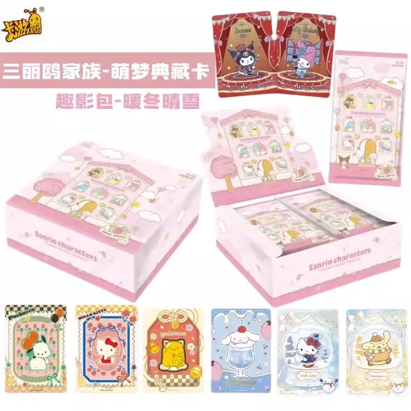 ใหม่ KAYOU ของแท้ Sanrio การ์ดน่ารัก Dream การ์ดสนุกภาพยนตร์ Pack WARM ฤดูหนาวหิมะภาพเคลื่อนไหวการ์ดสะสมของเล่นเด็กของขวัญ