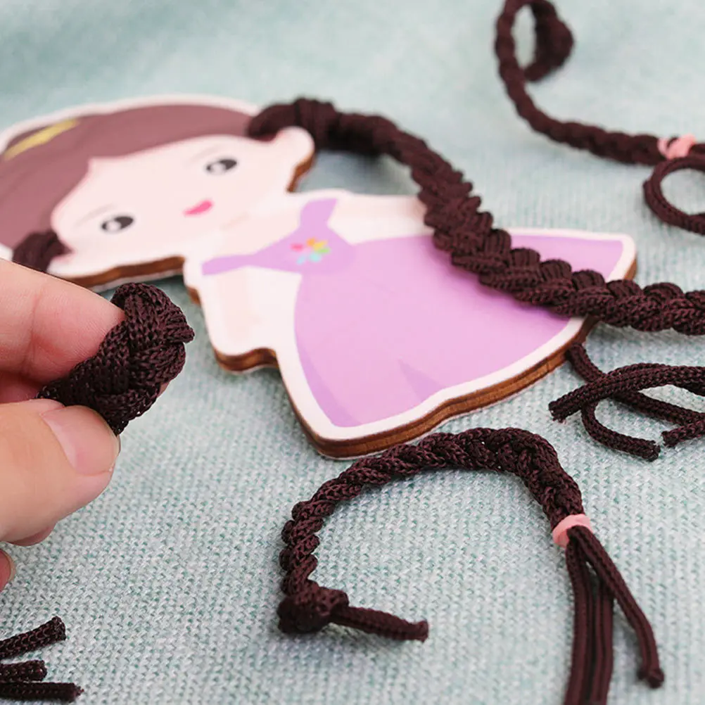 2 قطعة لعبة الضفائر التعليمية اللعب التنمية المبكرة التنسيق بين اليد والعين ممارسة الدماغ للأطفال لتقوم بها بنفسك تجديل اللعب #5