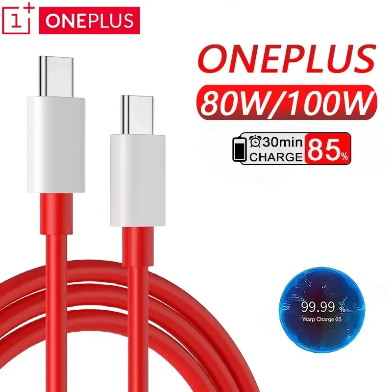 OnePlus 80 Вт Supervooc Warp Charge USB Type C Кабель 100 Вт Быстрая зарядка для 10T Nord CE 4 10 Ace 3 Pro Для Oneplus 13 12 11 Кабель