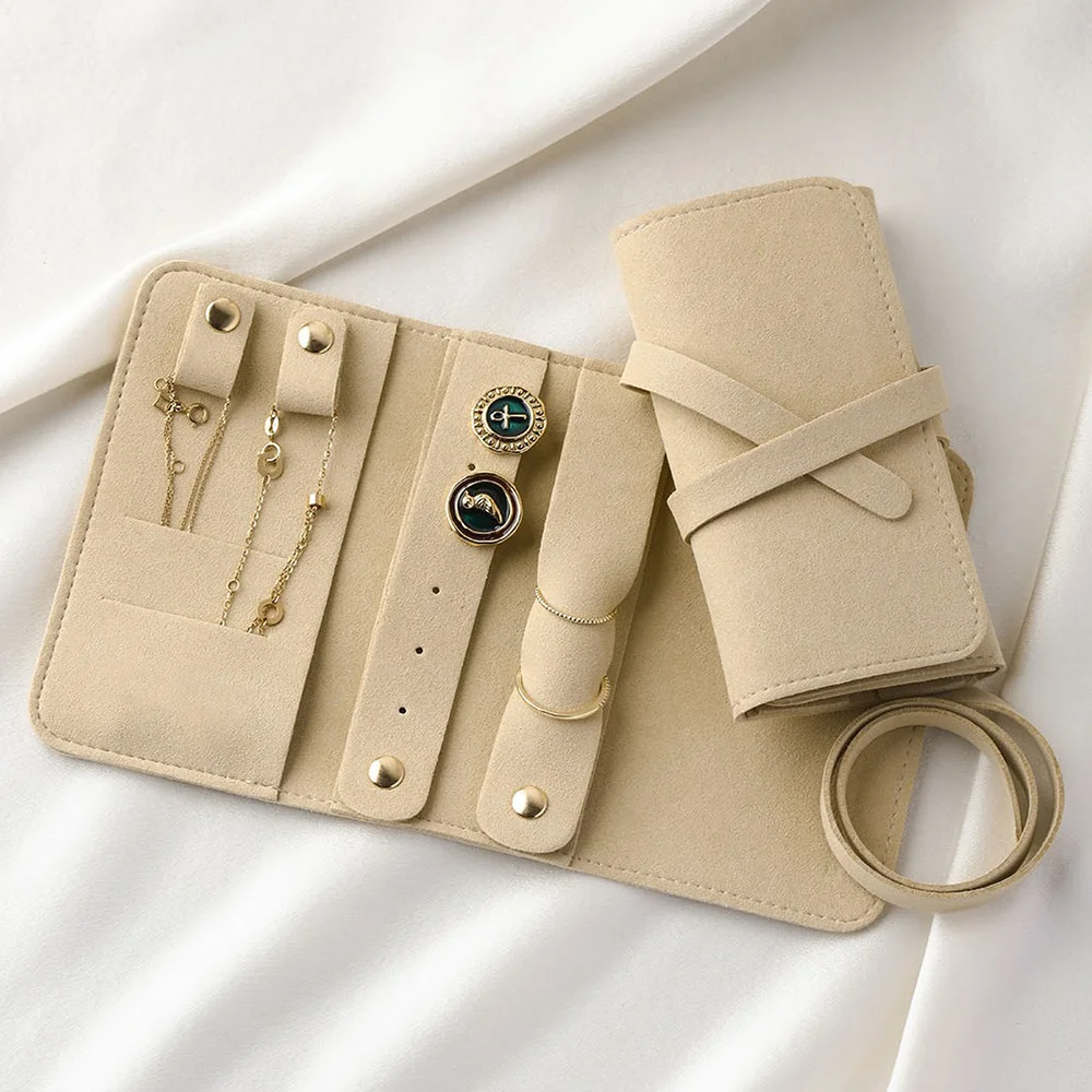 

Lightweight Jewelry Organizer Roll Waterproof Foldable Travel Storage Bag for Women Girls Necklaces Rings Earrings Bracelet