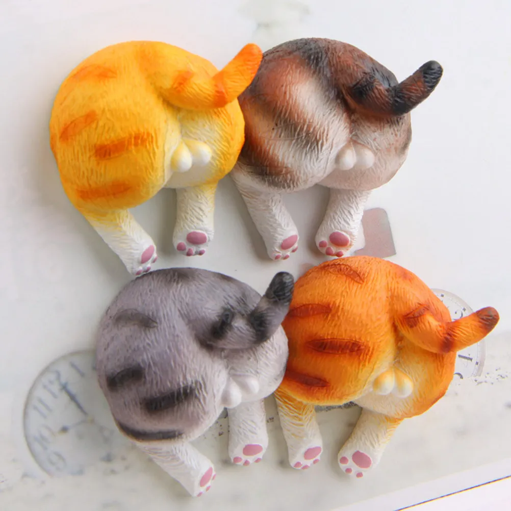 Creative Cartoon Cat Butt Fridge Magnet Sticker Magnetic Adhesive for Refrigerator Whiteboard Office Desk Scrapbooking