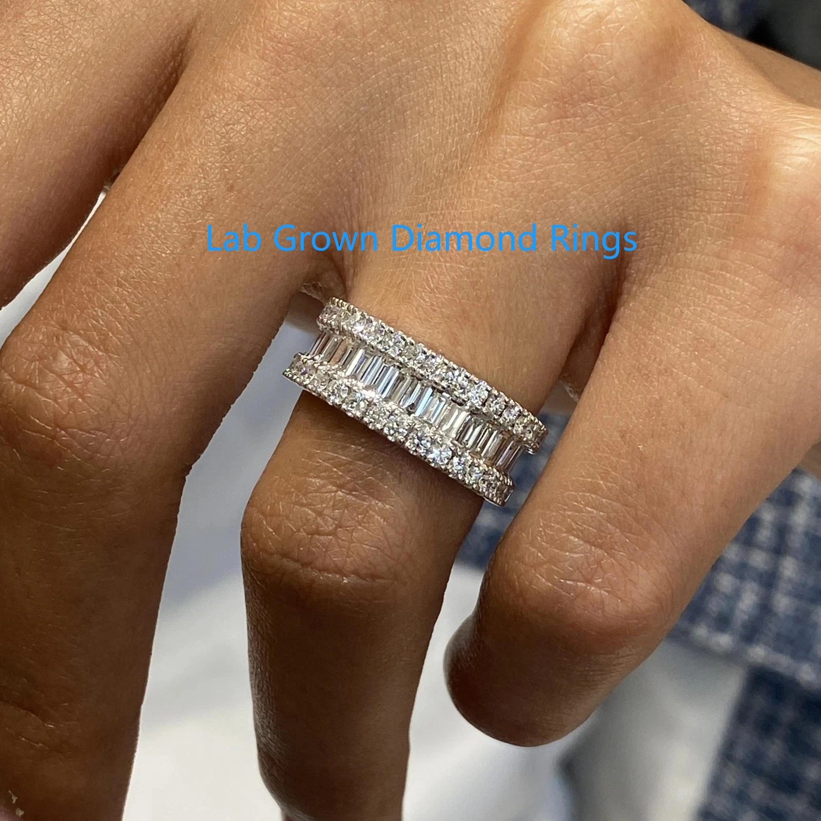 

Кольцо из платины 950, 1,59 карата, изумрудное и круглое CVD HPHT, выращенный в лаборатории бриллиант DEF VS-VVS, ювелирные изделия ручной работы