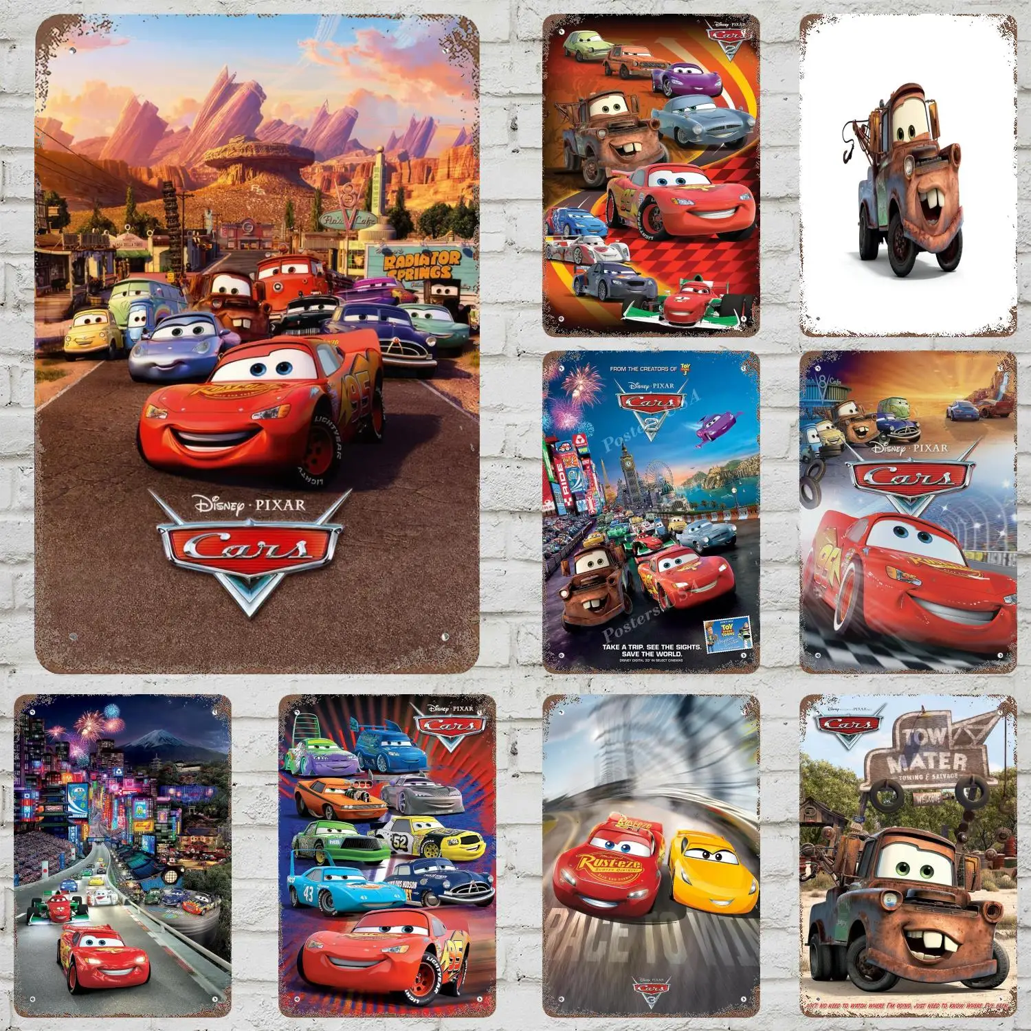 

MINISO Pixar Short Metal Signs wall decor Vintage Tin Signs Captain Metal Poster Decor for Bar Pub Club Wall Decoration