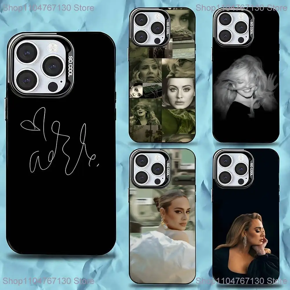 

Чехол для телефона Singer A-Adele для iPhone 16,15,14,13,12,11, Pro, Max, Plus, Mini, XS, SE, черный матовый жесткий бампер с защитой от падения