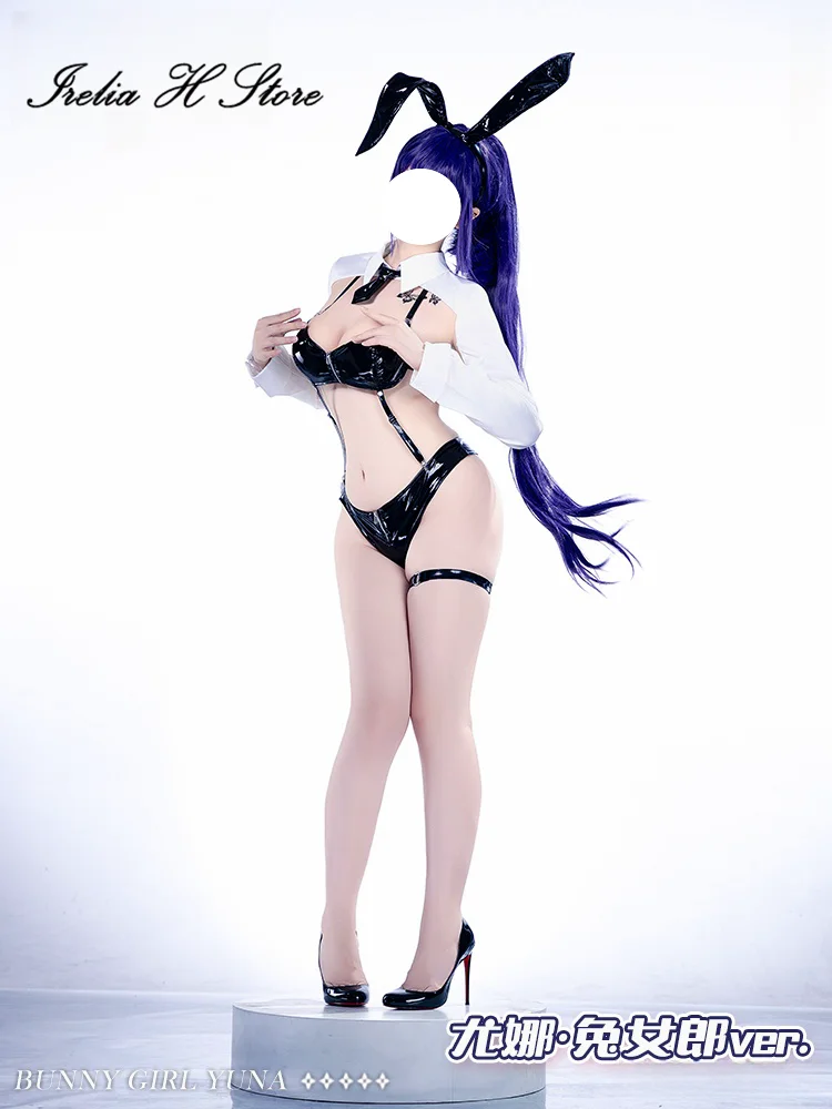 in stock Irelia H Store Anime Sexy Bunny Girl Cospaly Yuna Bunny Girl Sexy lingerie Jumspuit Private Photo shoots Female